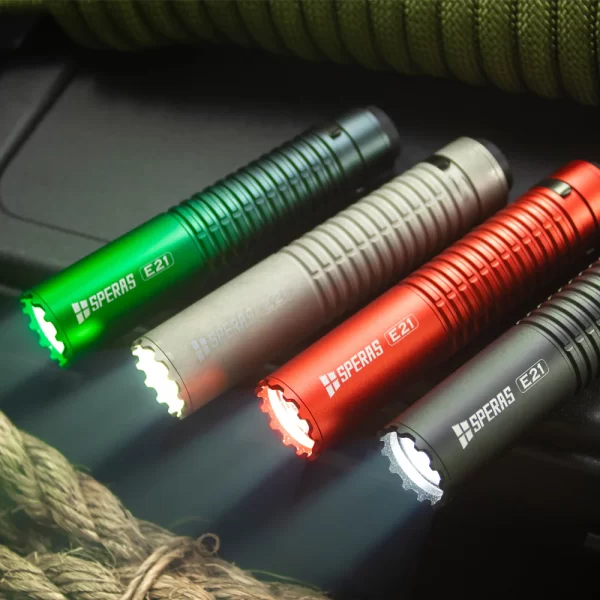 SPERAS E21 2000LM EDC Tactical 2-in-1 Rechargeable Flashlights